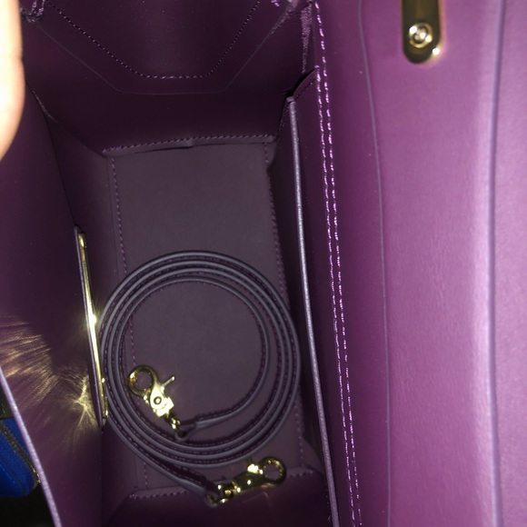 ❌SOLD❌ 💯Zac Posen Eartha velvet crossbody bag AUBERGINE BURGUNDY WINE - Picture 5 of 6